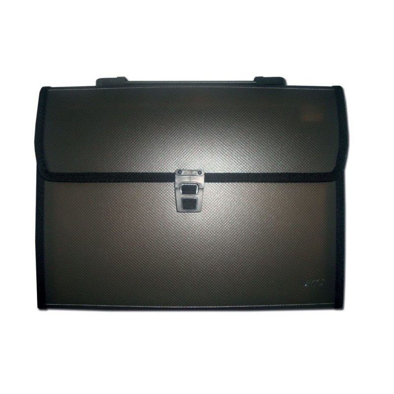 Mapa pentru documente, 12 compartimente tip acordeon, negru - imagine 3